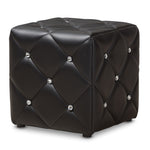 Load image into Gallery viewer, Baxton Studio Stacey Modern And Contemporary Black Faux Leather Upholstered Ottoman
