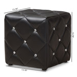 Load image into Gallery viewer, Baxton Studio Stacey Modern And Contemporary Black Faux Leather Upholstered Ottoman
