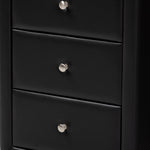 Load image into Gallery viewer, Baxton Studio Tessa Modern And Contemporary Black Faux Leather Upholstered 3-Drawer Nightstand
