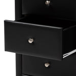 Load image into Gallery viewer, BAXTON STUDIO TESSA MODERN AND CONTEMPORARY BLACK FAUX LEATHER UPHOLSTERED 3-DRAWER NIGHTSTAND
