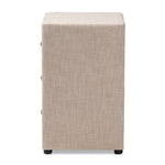 Load image into Gallery viewer, Baxton Studio Tessa Modern And Contemporary Beige Fabric Upholstered 3-Drawer Nightstand
