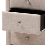 Load image into Gallery viewer, BAXTON STUDIO TESSA MODERN AND CONTEMPORARY BEIGE FABRIC UPHOLSTERED 3-DRAWER NIGHTSTAND
