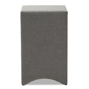 Baxton Studio Talia Modern And Contemporary Grey Fabric Upholstered 3-Drawer Nightstand