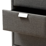 Load image into Gallery viewer, BAXTON STUDIO TALIA MODERN AND CONTEMPORARY GREY FABRIC UPHOLSTERED 3-DRAWER NIGHTSTAND
