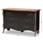 Load image into Gallery viewer, Baxton Studio Romilly Country Cottage Farmhouse Black And Oak-Finished Wood 7-Drawer Dresser
