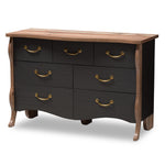 Load image into Gallery viewer, Baxton Studio Romilly Country Cottage Farmhouse Black And Oak-Finished Wood 7-Drawer Dresser
