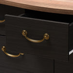 Load image into Gallery viewer, Baxton Studio Romilly Country Cottage Farmhouse Black And Oak-Finished Wood 7-Drawer Dresser
