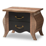 Load image into Gallery viewer, Baxton Studio Romilly Country Cottage Farmhouse Black And Oak-Finished Wood 2-Drawer Nightstand
