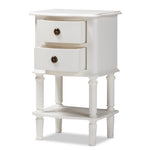 Load image into Gallery viewer, Baxton Studio Audrey Country Cottage Farmhouse White Finished 2-Drawer Nightstand
