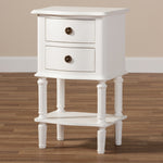 Load image into Gallery viewer, Baxton Studio Audrey Country Cottage Farmhouse White Finished 2-Drawer Nightstand
