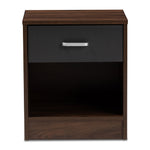 Load image into Gallery viewer, Baxton Studio Hansel Modern And Contemporary 1-Drawer Dark Brown And Dark Grey Finished Nightstand
