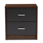 Load image into Gallery viewer, Baxton Studio Hansel Modern And Contemporary 2-Drawer Dark Brown And Dark Grey Finished Nightstand
