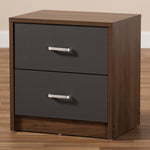 Load image into Gallery viewer, Baxton Studio Hansel Modern And Contemporary 2-Drawer Dark Brown And Dark Grey Finished Nightstand
