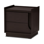 Load image into Gallery viewer, Baxton Studio Larsine Modern And Contemporary Brown Finished 2-Drawer Nightstand
