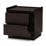 Load image into Gallery viewer, Baxton Studio Larsine Modern And Contemporary Brown Finished 2-Drawer Nightstand
