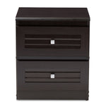 Load image into Gallery viewer, Baxton Studio Carine Modern And Contemporary Wenge Brown Finished 2-Drawer Nightstand
