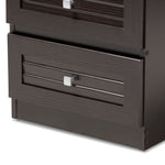 Load image into Gallery viewer, Baxton Studio Carine Modern And Contemporary Wenge Brown Finished 2-Drawer Nightstand
