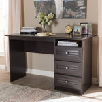 Load image into Gallery viewer, Baxton Studio Carine Modern And Contemporary Wenge Brown Finished Desk
