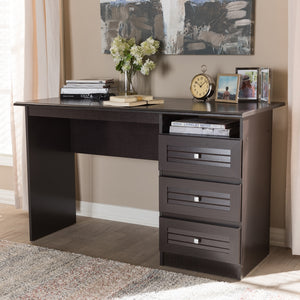 Baxton Studio Carine Modern And Contemporary Wenge Brown Finished Desk