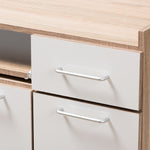 Load image into Gallery viewer, Baxton Studio Charmain Modern And Contemporary Light Oak And White Finish Kitchen Cabinet
