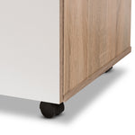 Load image into Gallery viewer, Baxton Studio Charmain Modern And Contemporary Light Oak And White Finish Kitchen Cabinet
