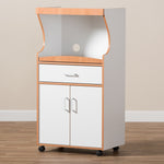 Load image into Gallery viewer, Baxton Studio Edonia Modern And Contemporary Beech Brown And White Finish Kitchen Cabinet
