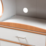 Load image into Gallery viewer, Baxton Studio Edonia Modern And Contemporary Beech Brown And White Finish Kitchen Cabinet
