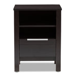 Load image into Gallery viewer, Baxton Studio Hamish Modern And Contemporary Wenge Brown Finished 1-Drawer Nightstand
