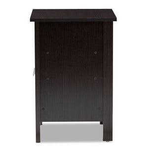 Baxton Studio Hamish Modern And Contemporary Wenge Brown Finished 1-Drawer Nightstand