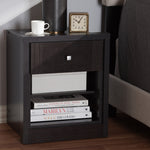 Load image into Gallery viewer, Baxton Studio Danette Modern And Contemporary Wenge Brown Finished 1-Drawer Nightstand
