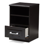 Load image into Gallery viewer, Baxton Studio Odelia Modern And Contemporary Wenge Brown Finished 1-Drawer Nightstand
