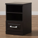 Load image into Gallery viewer, Baxton Studio Odelia Modern And Contemporary Wenge Brown Finished 1-Drawer Nightstand
