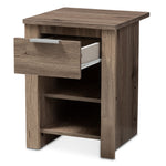 Load image into Gallery viewer, Baxton Studio Laverne Modern And Contemporary Oak Brown Finished 1-Drawer Nightstand
