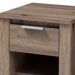 Load image into Gallery viewer, Baxton Studio Laverne Modern And Contemporary Oak Brown Finished 1-Drawer Nightstand
