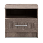 Load image into Gallery viewer, Baxton Studio Gallia Modern And Contemporary Oak Brown Finished 1-Drawer Nightstand
