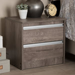 Load image into Gallery viewer, Baxton Studio Gallia Modern And Contemporary Oak Brown Finished 2-Drawer Nightstand
