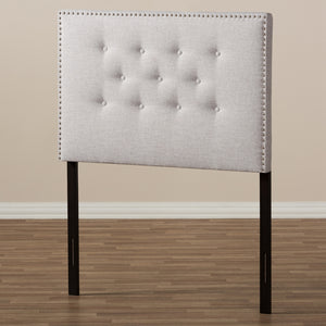 Baxton Studio Windsor Modern And Contemporary Greyish Beige Fabric Upholstered Twin Size Headboard