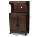 Load image into Gallery viewer, Baxton Studio Tannis Modern And Contemporary Dark Walnut Finished Kitchen Cabinet
