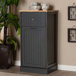 Load image into Gallery viewer, Baxton Studio Marcel Farmhouse And Coastal Dark Grey And Oak Brown Finished Kitchen Cabinet
