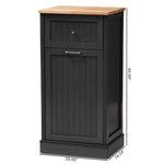 Load image into Gallery viewer, Baxton Studio Marcel Farmhouse And Coastal Dark Grey And Oak Brown Finished Kitchen Cabinet
