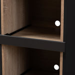 Load image into Gallery viewer, Baxton Studio Fabian Modern And Contemporary Dark Grey And Oak Brown Finished Kitchen Cabinet With Roll-Out Compartment
