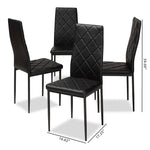 Load image into Gallery viewer, Baxton Studio Blaise Modern And Contemporary Black Faux Leather Upholstered Dining Chair (Set Of 4)
