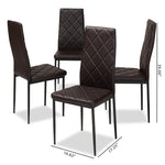 Load image into Gallery viewer, Baxton Studio Blaise Modern And Contemporary Brown Faux Leather Upholstered Dining Chair (Set Of 4)
