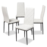 Load image into Gallery viewer, Baxton Studio Blaise Modern And Contemporary White Faux Leather Upholstered Dining Chair (Set Of 4)
