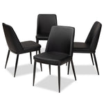 Load image into Gallery viewer, Baxton Studio Darcell Modern And Contemporary Black Faux Leather Upholstered Dining Chair (Set Of 4)
