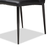 Load image into Gallery viewer, BAXTON STUDIO CHANDELLE MODERN AND CONTEMPORARY BLACK FAUX LEATHER UPHOLSTERED DINING CHAIR (SET OF 4)
