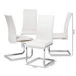 Load image into Gallery viewer, Baxton Studio Cyprien Modern And Contemporary White Faux Leather Upholstered Dining Chair (Set Of 4)
