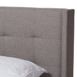 Load image into Gallery viewer, Baxton Studio Lisette Modern And Contemporary Grey Fabric Upholstered Queen Size Bed
