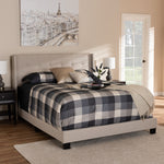 Load image into Gallery viewer, Baxton Studio Lisette Modern And Contemporary Beige Fabric Upholstered Full Size Bed
