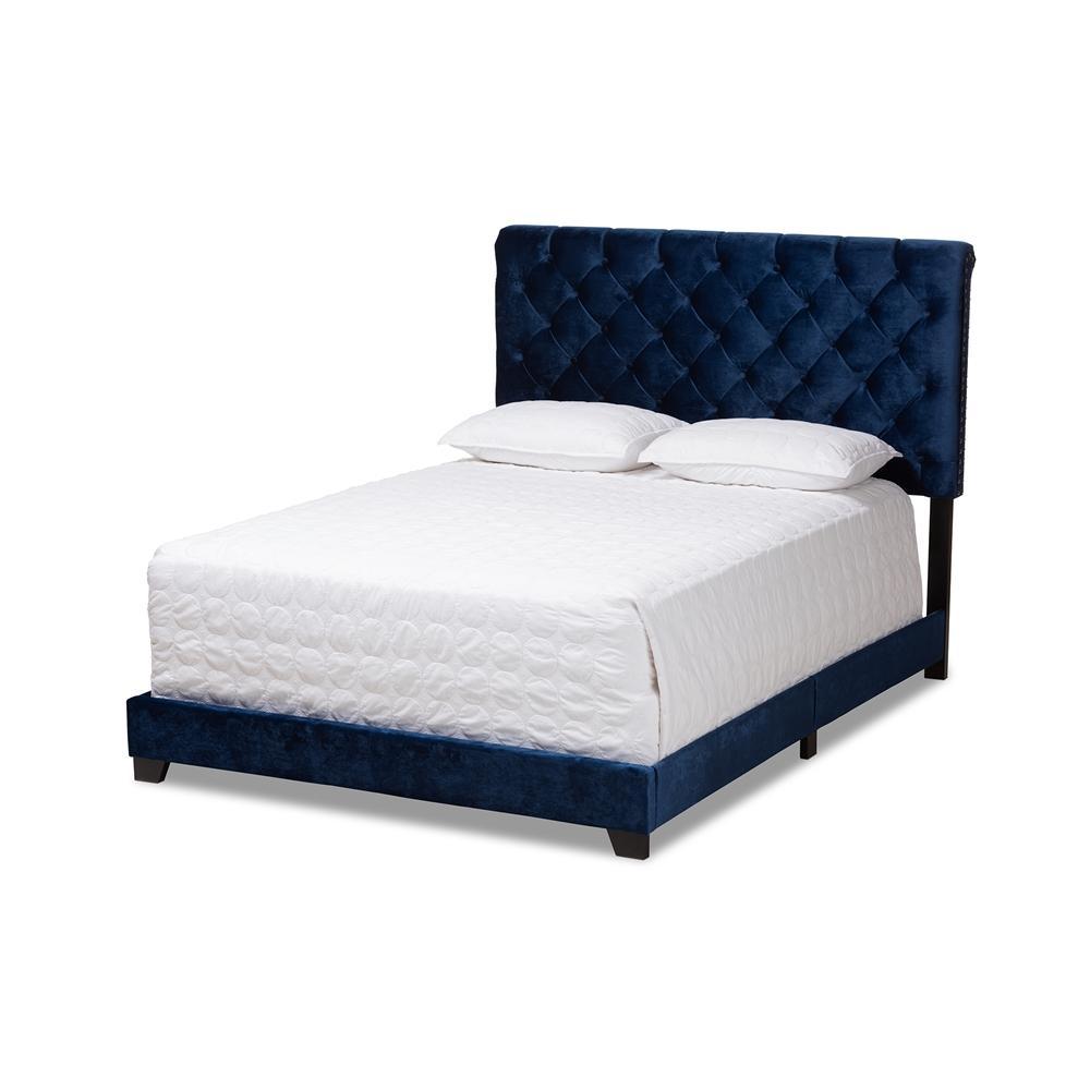 Baxton Studio Candace Luxe and Glamour Velvet Upholstered Bed